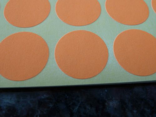 Round Orange 3/4&#034; color coding inventory labels-  48 stickers .75 inch circle