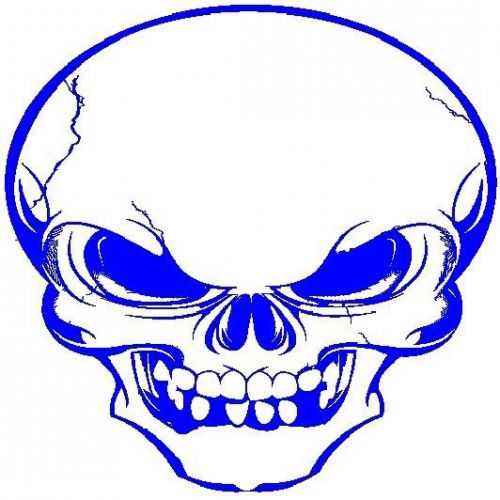 30 Custom Blue Halloween Skull Personalized Address Labels