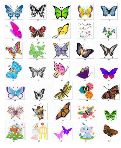 30 Personalized Return Address Labels Butterflies. choose one picture {B4}