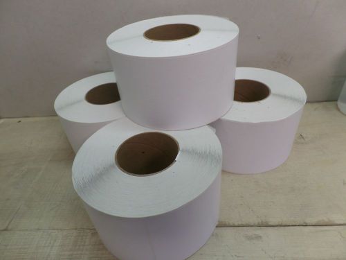 12 Rolls (7200) Industrial Thermal Transfer Labels 4&#034; x 10&#034; White 3&#034; Core 4x10