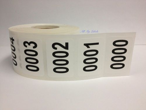1000 1.5x1 consecutive sequencial numbered inventory labels stickers for sale