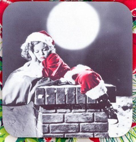 SHIRLEY TEMPLE Christmas Heavy Rubber Backed Mousepad #0503