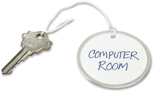 2.25 Metal Rim Tags Strung Pack Of 500 White White Cardstock 14316