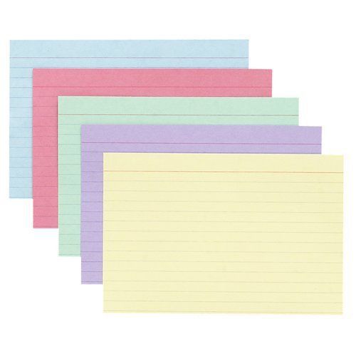 Oxford Ruled Index Cards - 5&#034; X 8&#034; - Recycled - 100 / Pack - Cherry, (ess35810)