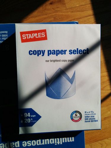 Staples Copy Paper Select, 8 1/2&#034; x 11&#034;, 500/Ream