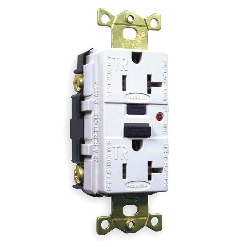 Gfci receptacle, 20a, industrial, white gfr5362wtr for sale
