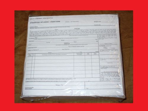 Adams Bill of Lading Short Form, 8.5 x 7.44 in, White, 3-Part, 250-Count (B3876)