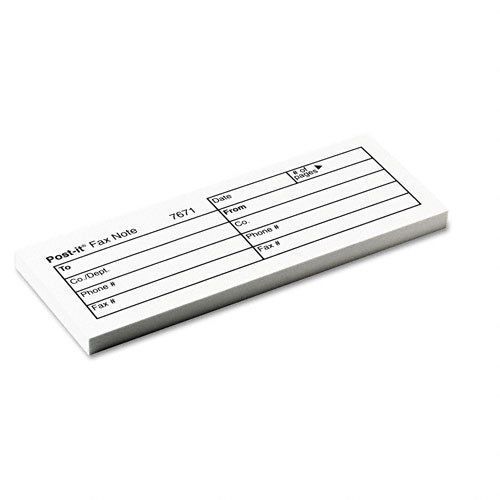 Post-it Fax Transmittal Notes,1-1/2 x 4, White, 12 50-Sheet Pads/Pack