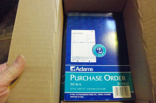 Adams Business Forms 5.57&#034; x 8.44&#034; Carbonless Purchase Order Book Set of 4