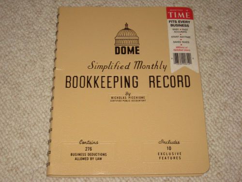 New Dome Simplified Monthly Bookkeeping Record No 612 by Nicholas Picchione