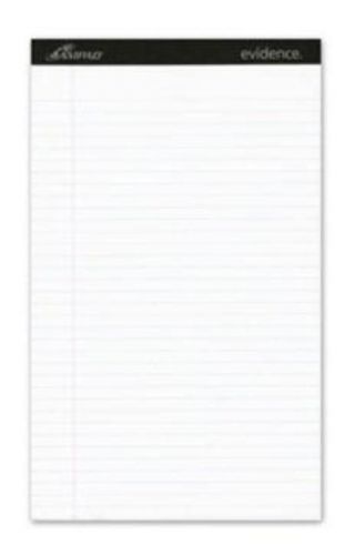 Ampad Pad Perforated Evidence 8-1/2&#039;&#039; x 14&#039;&#039; White Legal Rule 50 Sheets