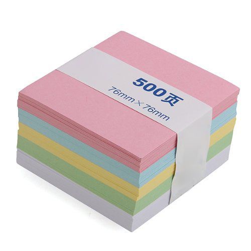 2015 Memo Note Pad Paper Notepad Gift 500 Pages 5 Colors Stationery