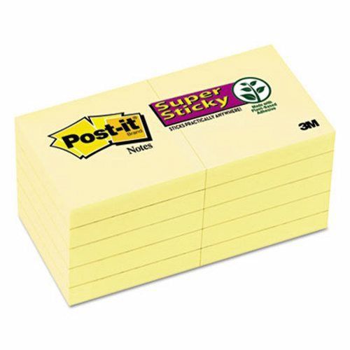 Post-it Super Sticky Notes, 2 x 2, Yellow, 10 - 90 Sheet Pads (MMM62210SSCY)