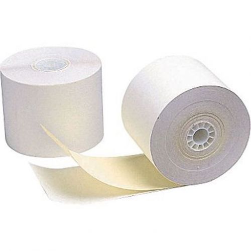 12 rolls of 2-Part Adding Machine Roll, 2 1/4&#034;, White/Canary