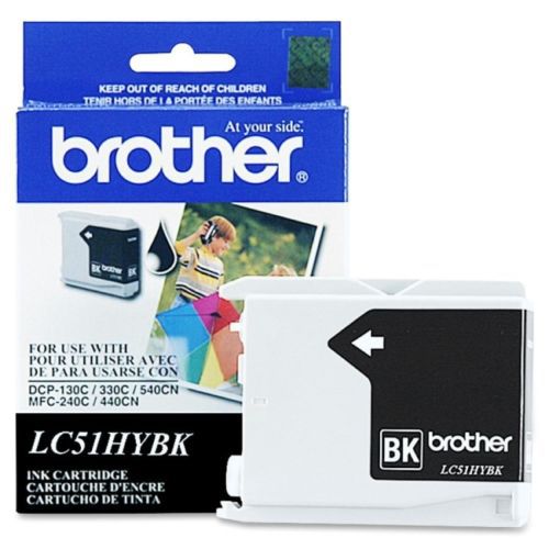 BROTHER INT L (SUPPLIES) LC51HYBK BLACK HIGH YIELD INK CART FOR