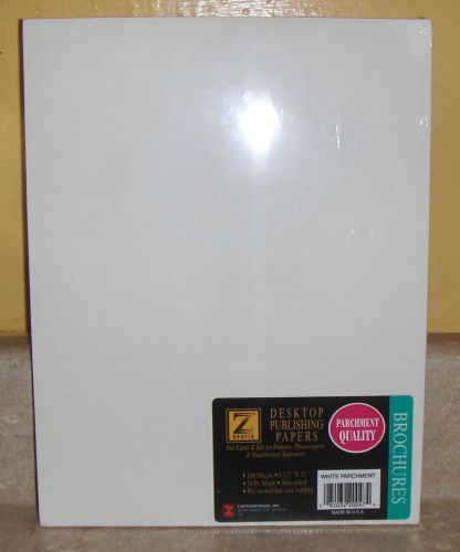 NEW Z-International Paper Brochure  8.5 x 11 Parchment Quality 100 count 24LB
