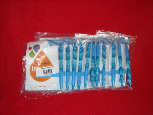 Lot of 12 Turquoise Paper Mate InkJoy 300RT Retro Wraps Ball Point Pens (PM-13)