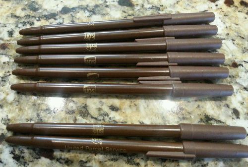 2 DIFFERENT LOGOS UNITED PARCEL SERVICE 8 UPS BALL POINT PENS BLACK INK