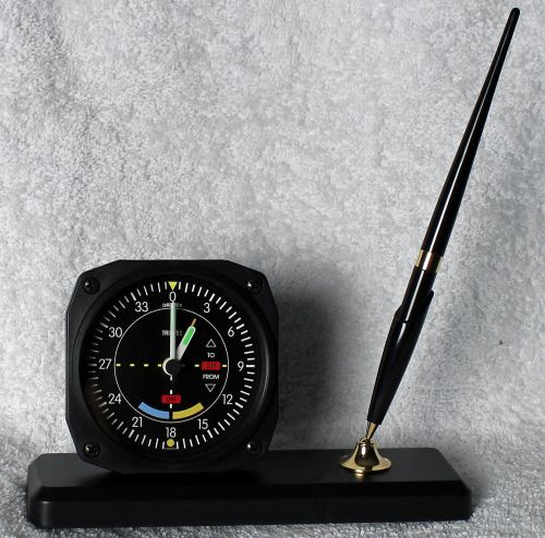 Pen &amp; Alarm Clock VOR Indicator Executive Desk Set - Made in Canada, GREAT GIFT!