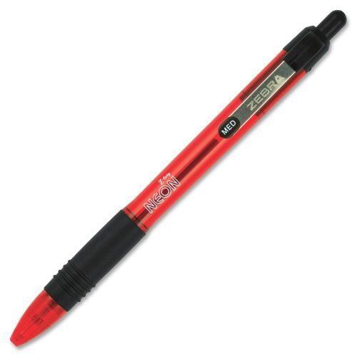 Zebra pen z-grip neon ballpoint retractable pen - medium pen point (zeb22930) for sale