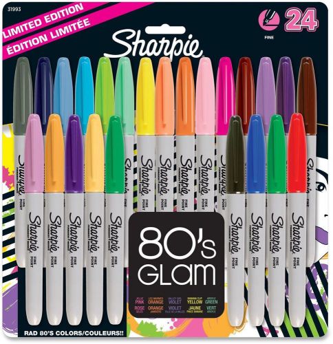 Fine tip permanent marker pack assorted colors 24-pack detailed lines for sale