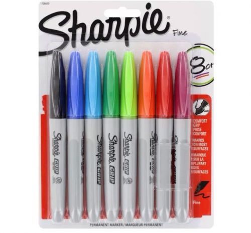 STANFORD Sharpie Fine Point Permanent 8 colors Marker (MADE IN USA)