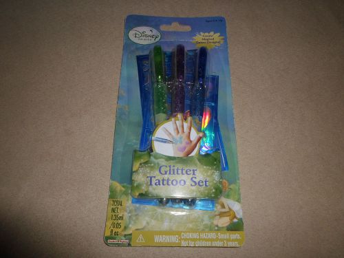 Set of 3 disney fairies tinker bell glitter tattoo pens, ages 5+, new in package for sale