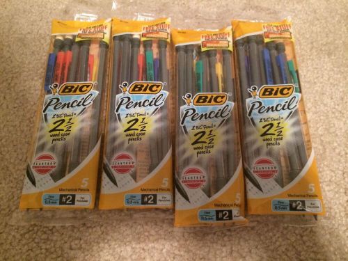 Bic Mechanical Pencils Four 5 Packs 20 Total .5mm #2 New In Pack