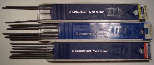 LOT OF 3 STAEDTLER DRAWING LEADS 200-4H,200-2H,200-B,MADE IN GERMANY USED
