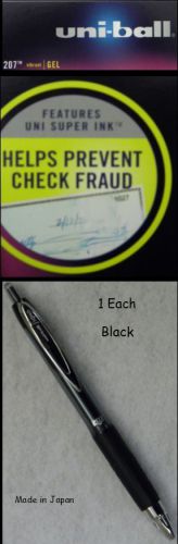 Uni-ball signo 207 black gel ink pen prevents check fraud free ship on addedpens for sale