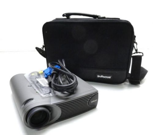 Infocus lp335 portable projector with case and executive plus remote control for sale