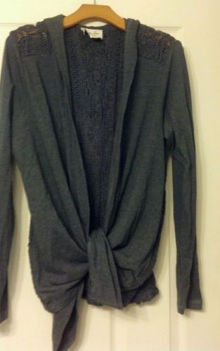 Lucky Lotus Brand Hoodie Cardigan Sweater XL 12-16 SOFTEST KNITWEAR jacket/shirt