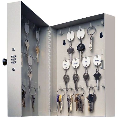 Office Depot 704-635 Hook Style Key Cabinet - Combination Lock - 28 Key Hooks