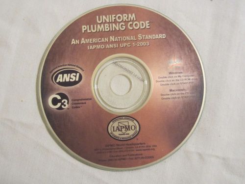 Uniform Plumbing Code (CD): IAPMO/ANSI UPC 1-2003