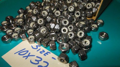Stainless steel nyloc 10-32, nut qty 25 for sale