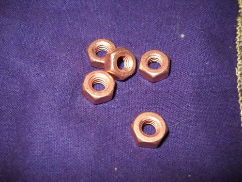 400 Pieces Copper Coated / Clad Steel Hex Head Nut 1/4-20 NEW