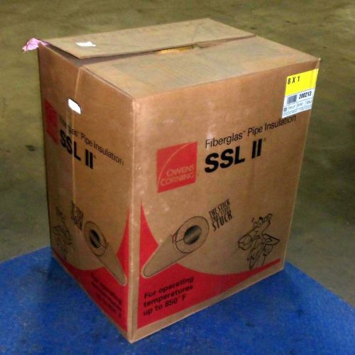 Owens corning ssl ii fiberglas pipe insulation 8x1&#034;, box of 6, new for sale