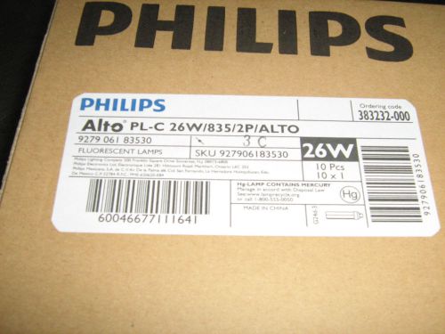Philips 2 pin; 383364 10 pack pl-c 835 / 2p compact fluorescent lamps for sale