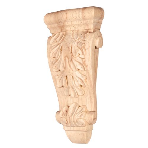 Medium Wood Corbel with Acanthus Detail. 3-5/8&#034; x 1-1/2&#034; x 8&#034;. Species: Maple