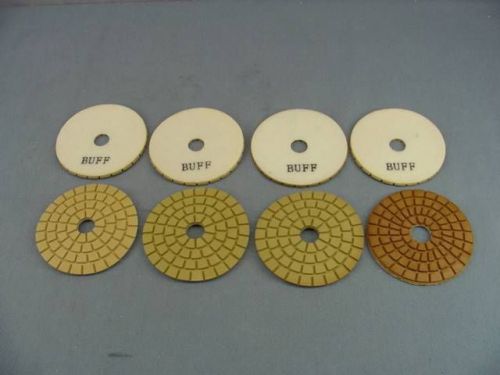 4” DX-Evolution Wet #Buff White Diamond Polishing Disc/Pads 8 Pieces (#1550X8)