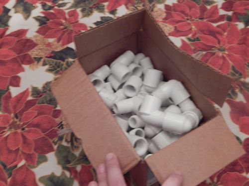 Lasco 1/2 inch 90 degree elbow fittings box of 50 new pvc male female for sale