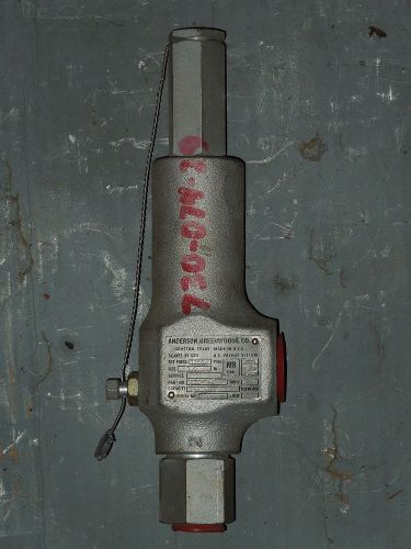 1/2 x 3/4&#034; anderson greenwood #83c46-4 safety relief valve, set at 1280 psig for sale