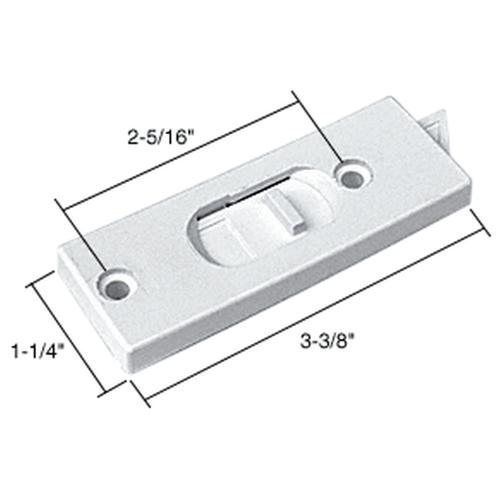 White tilt window latch with 2-5/16&#034; screw holes f2599 for sale