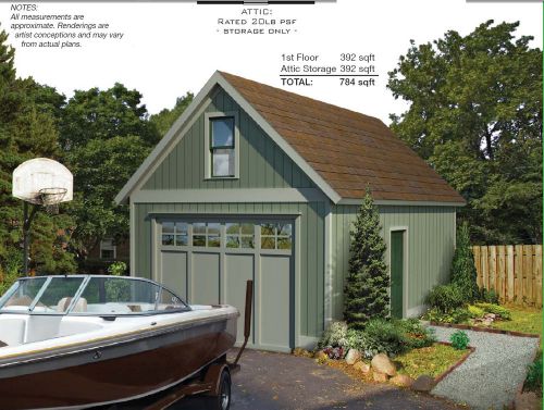 Nugarage steel framed boathouse garage  kit  with attic storage for sale