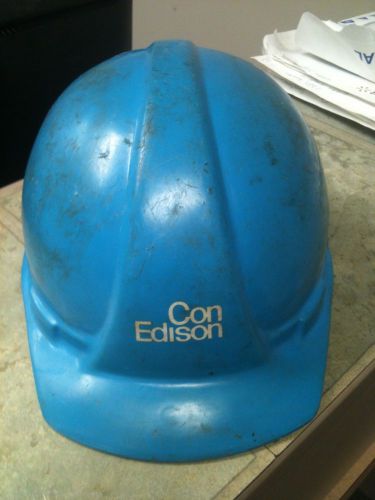 Hardhat Blue - Con Edison - Hard Plastic or Fiberglass - Used - Adjustable AO