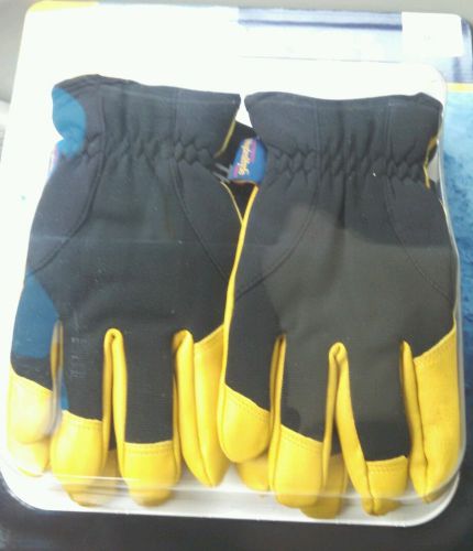 Wells lamont hydra hyde thinsulate weather resistant work gloves leather 2 pairs for sale