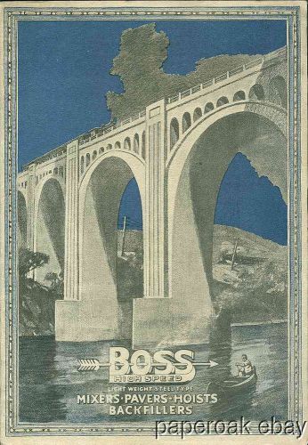 1917 Boss High Speed Pavers Hoists Concrete Mixers  American Cement Machine Co.