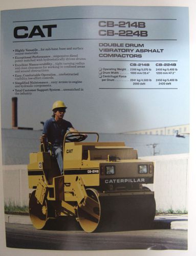 Caterpillar CB214B CB224B Vibratory Drum Asphalt Compactor Sales Brochure PDF