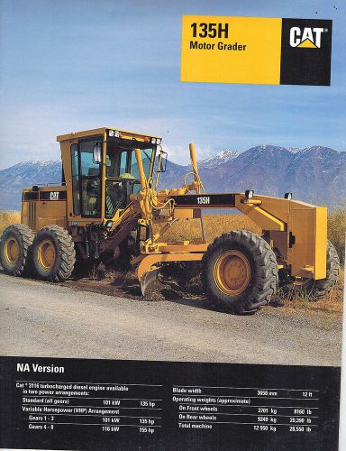 1998 CATERPILLAR 135H MOTOR GRADER 19 PAGE BROCHURE