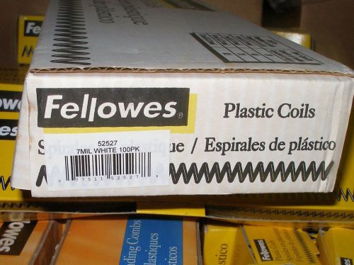 Fellowes 52527 7 mm 9/32&#034; Plastic Binding Coils - 100